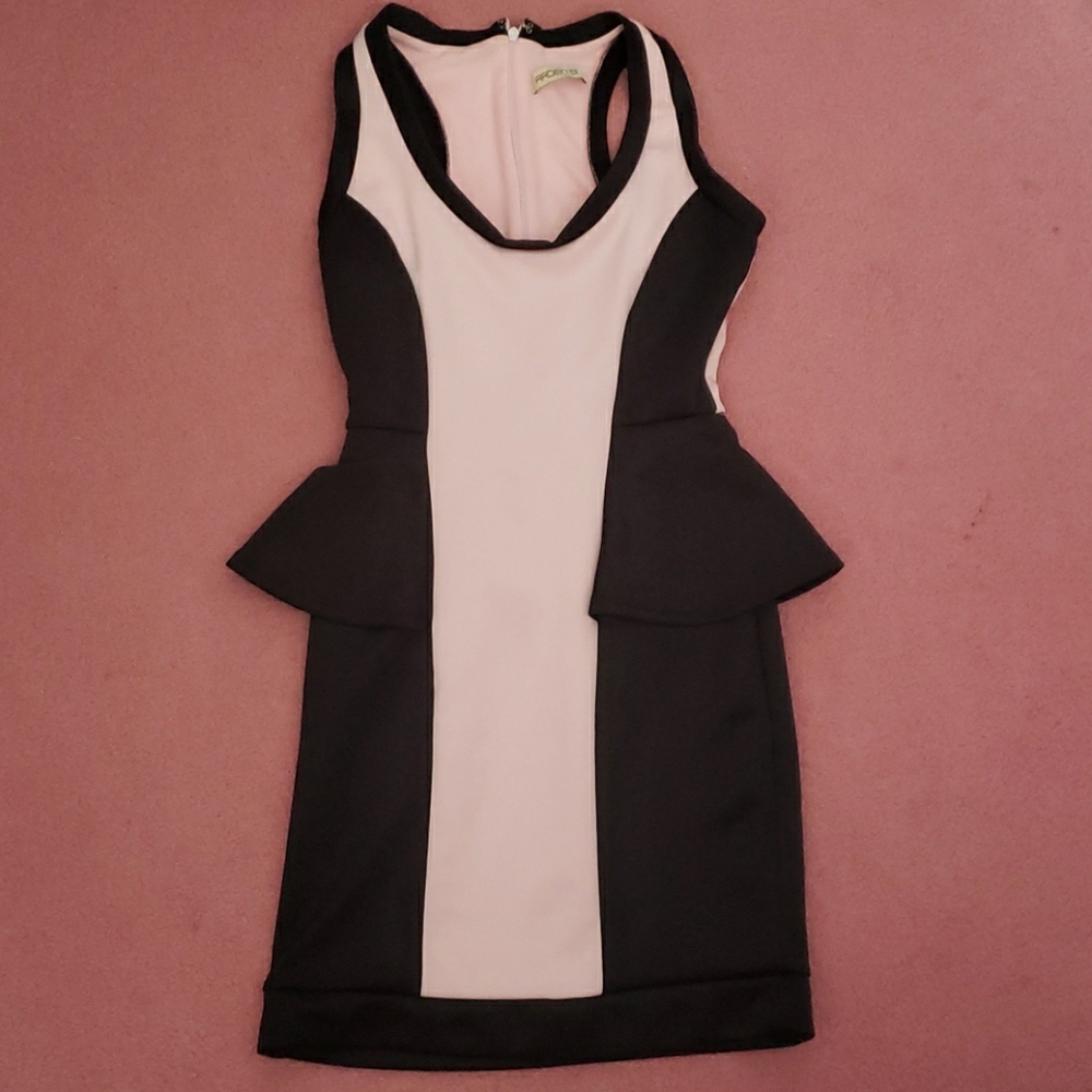 arden B cocktail formal dress pink and black